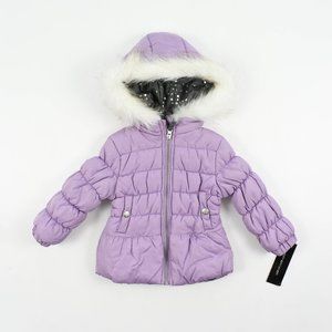 NEW Weather Tamer Girls Hooded Puffer Jacket 2T